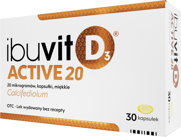 Ibuvit D3 Active 20, 20 mcg, 30 kapsułek zdjęcie