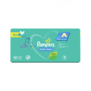 Pampers Fresh Clean chusteczki nawilżane, 6 x 80 szt.  
skład