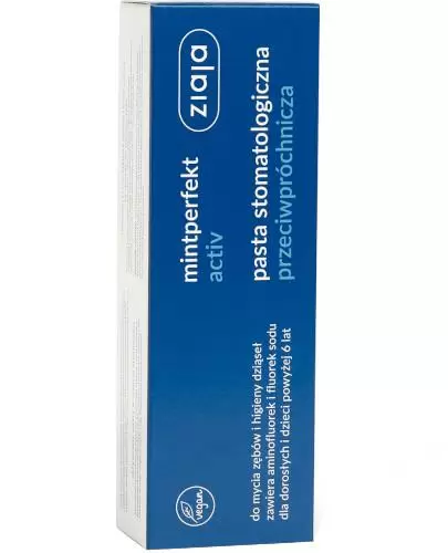 Ziaja MintPerfekt activ pasta stomatologiczna przeciwpróchnicza 75 ml zdjęcie