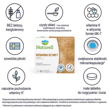 Naturell Witamina K2 MK-7 60 tabletek