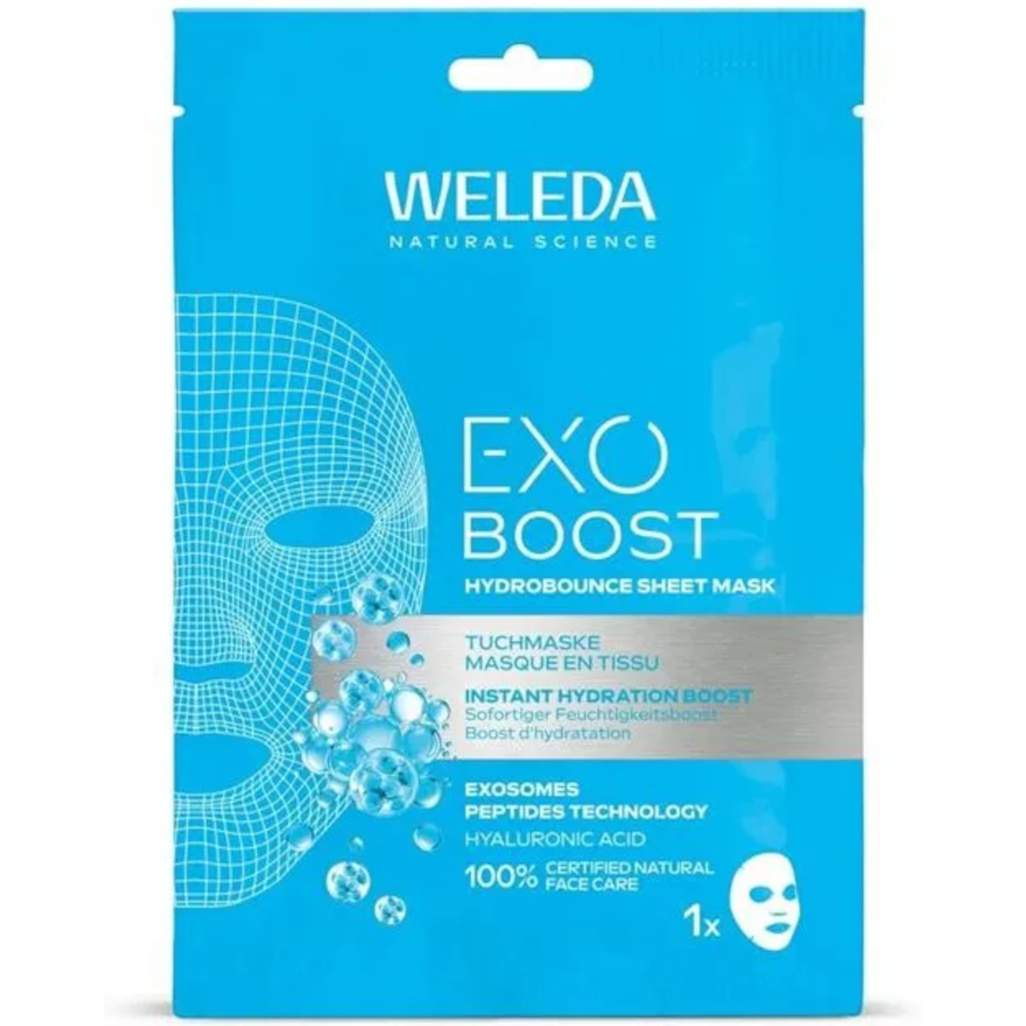 Weleda Exo Boost, nawilżająca maseczka w płachcie w kwasem hialuronowym, 20 ml zdjęcie