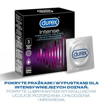 DUREX INTENSE Prezerwatywy - 3 szt. - cena, opinie, właściwości