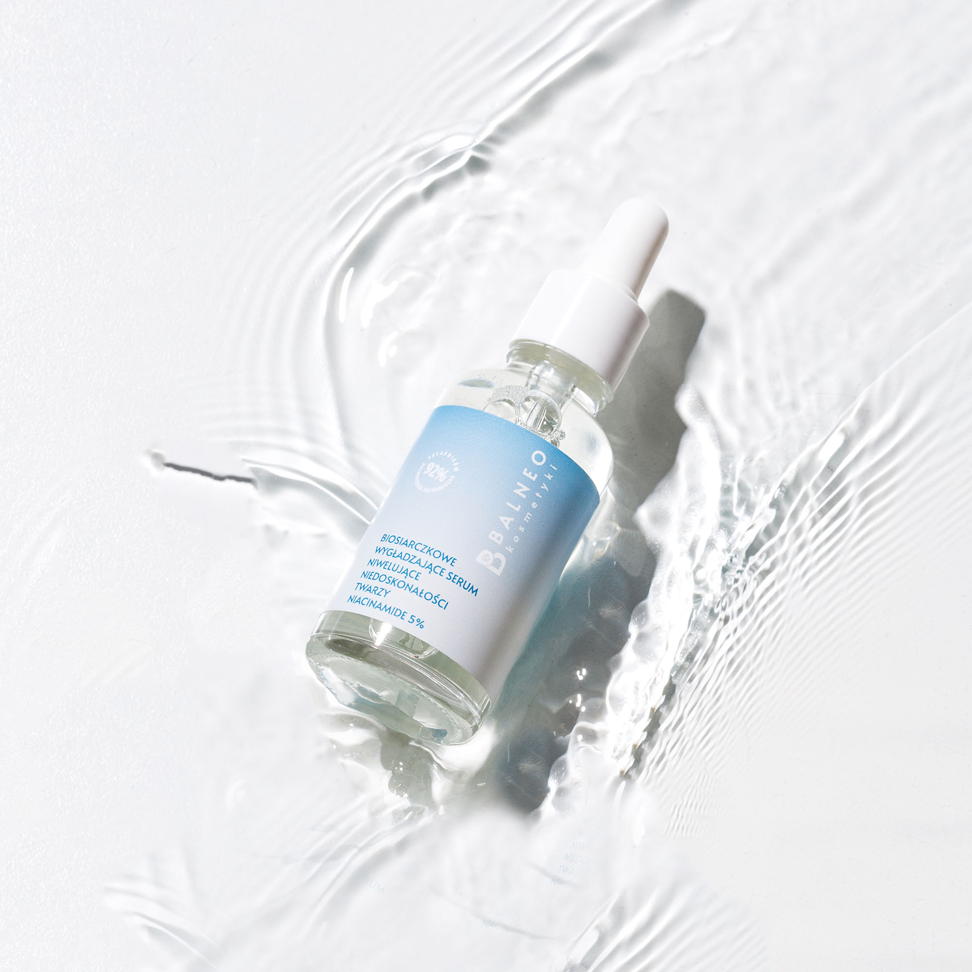 Balneokosmetyki Biosiarczkowe wygładzające serum niwelujące niedoskonałości twarzy NIACYNAMID 5%, 30 ml