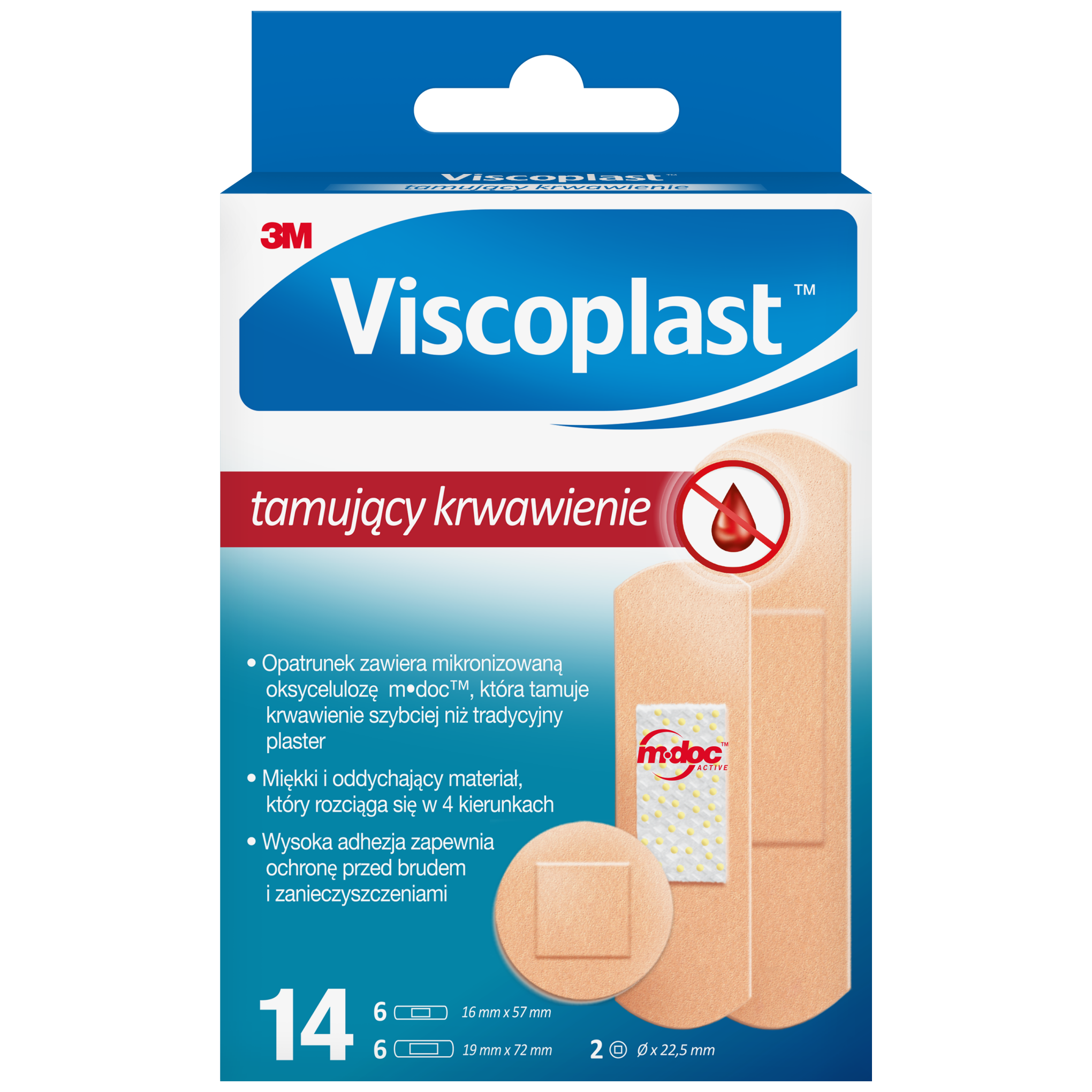 Viscoplast plastry z opatrunkiem tamującym krwawienie 14 sztuk  zdjęcie