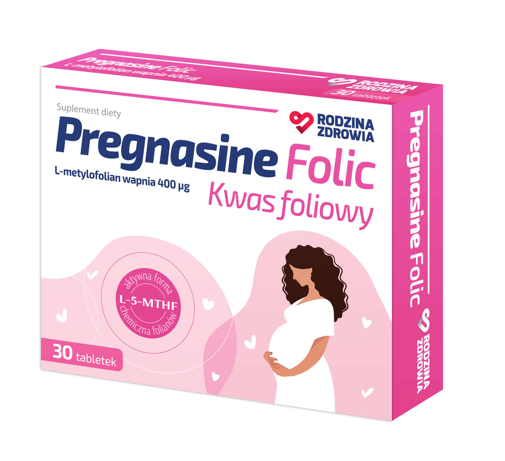 Rodzina Zdrowia, Pregnasine Folic, tabletki, 90 sztuk