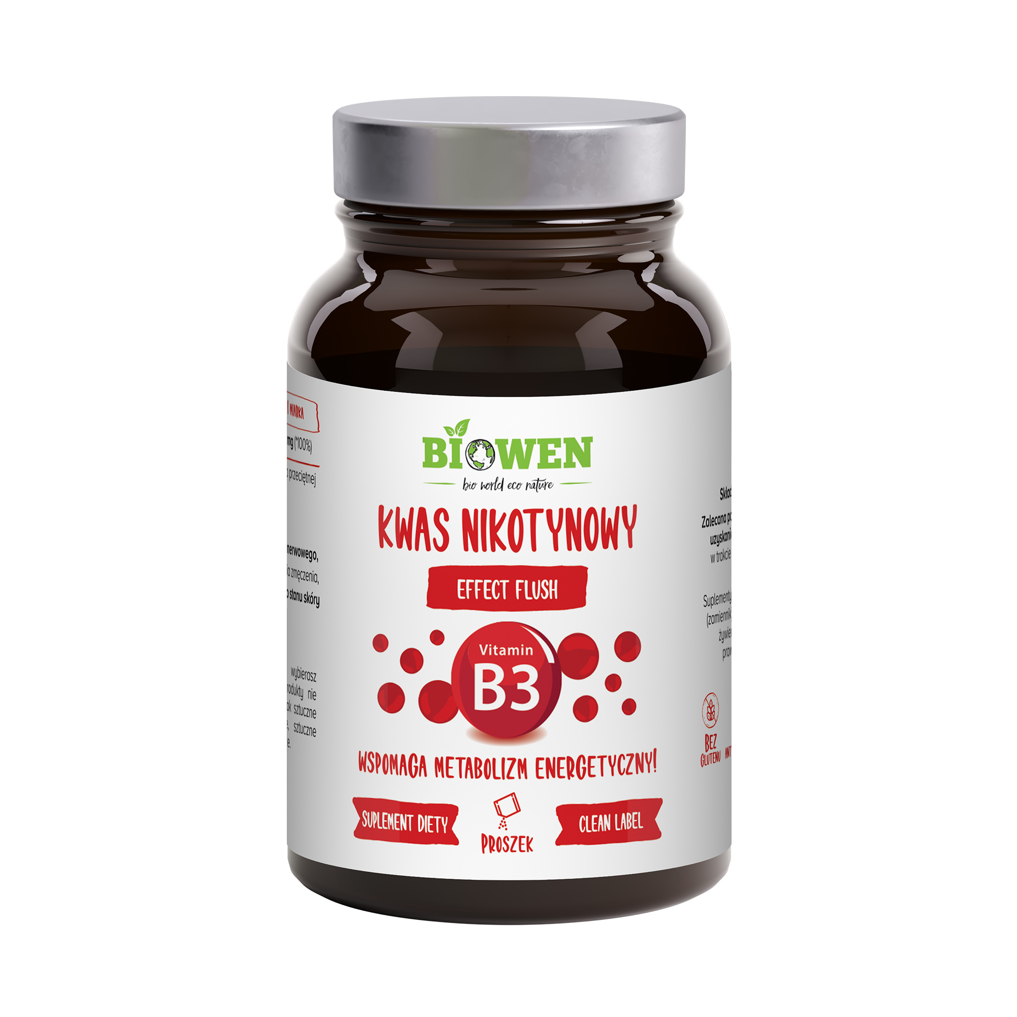 Biowen, Kwas Nikotynowy Witamina B3, 120 g zdjęcie
