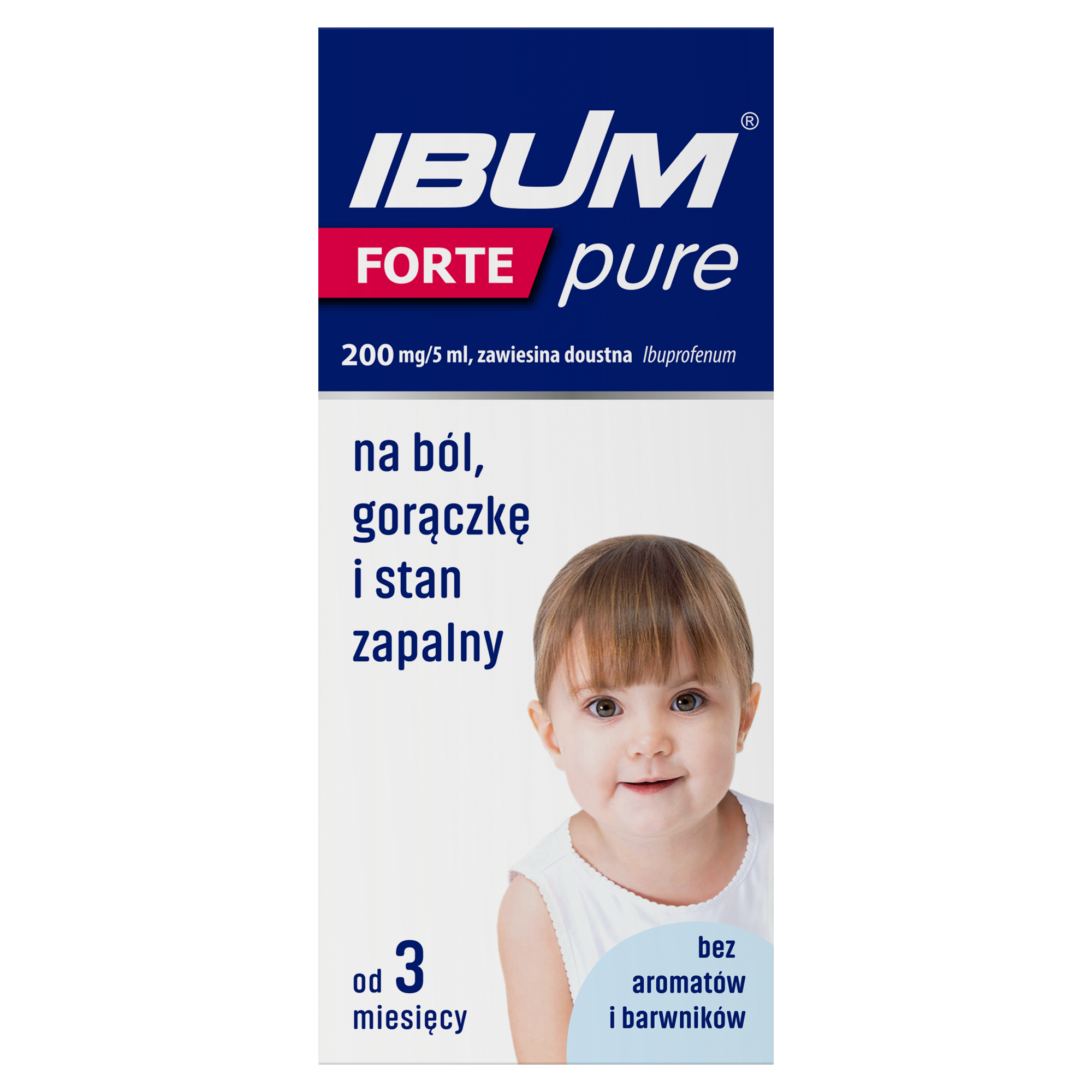 Ibum Forte Pure, 200 mg/5 ml, zawiesina bez aromatów i barwników, 100 ml zdjęcie