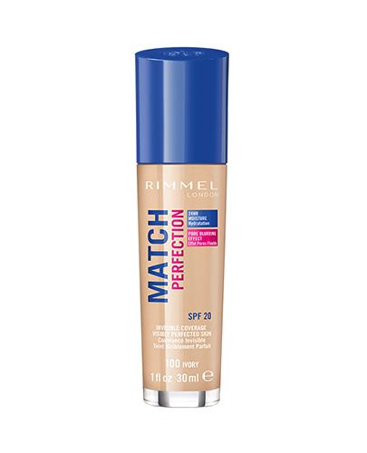 Rimmel Match Perfection Podkład dopasowujący się do cery 100 Ivory, 30 ml zdjęcie