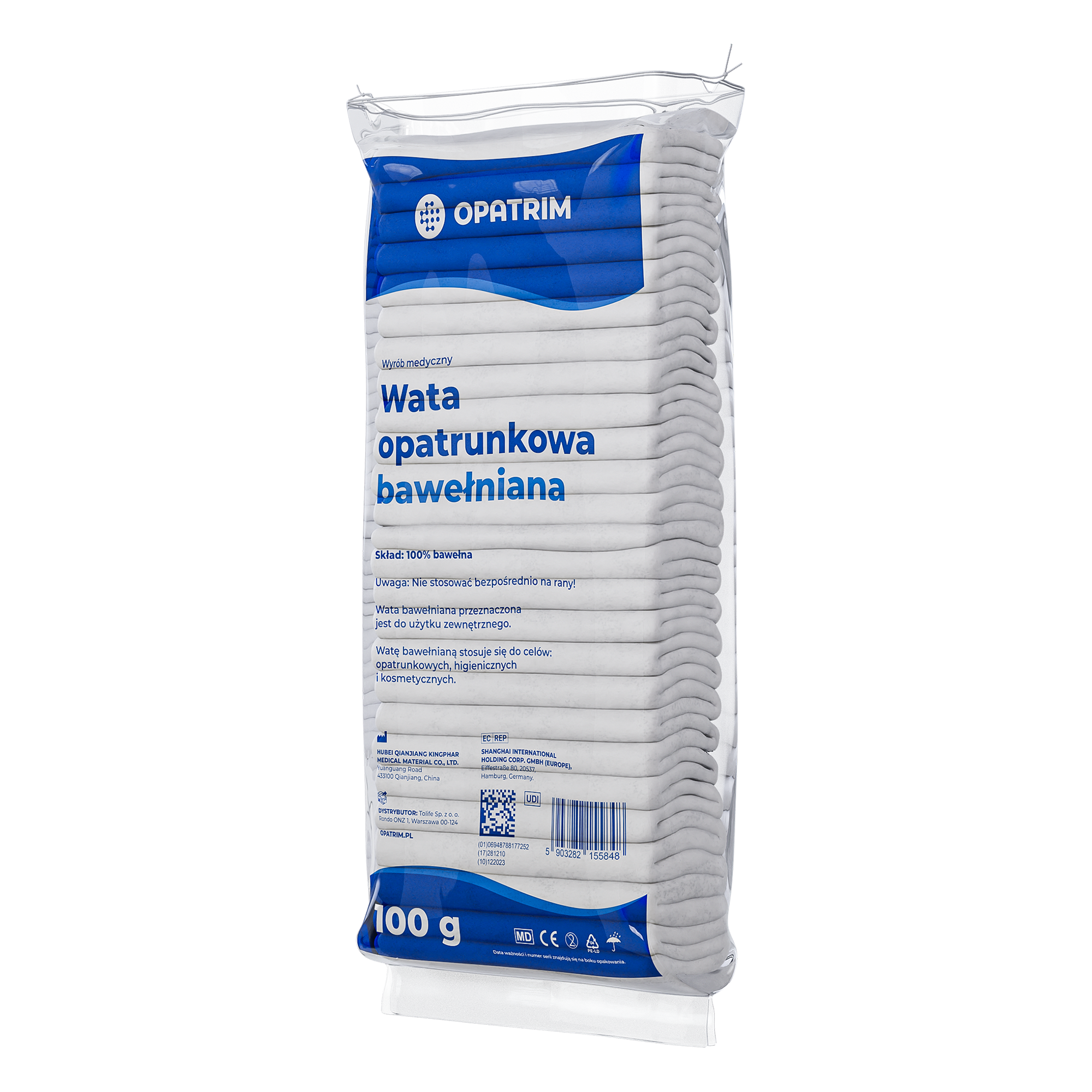 Opatrim wata opatrunkowa bawełniana, 100 g