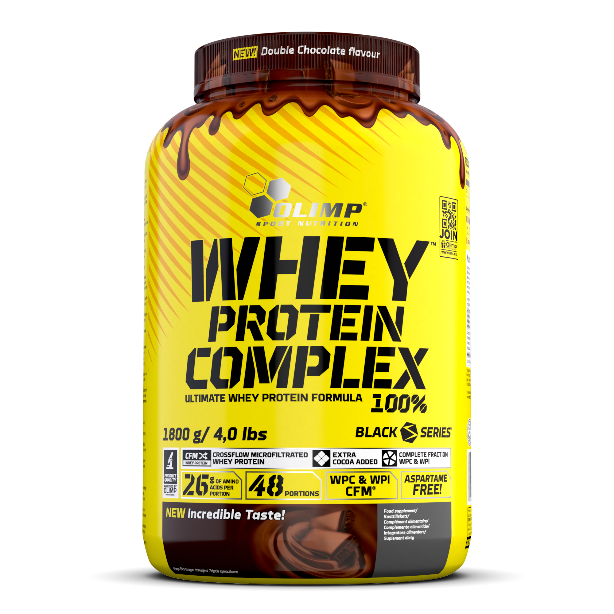 Olimp, Whey Protein Complex 100%  smak double chocolate 1800 g zdjęcie