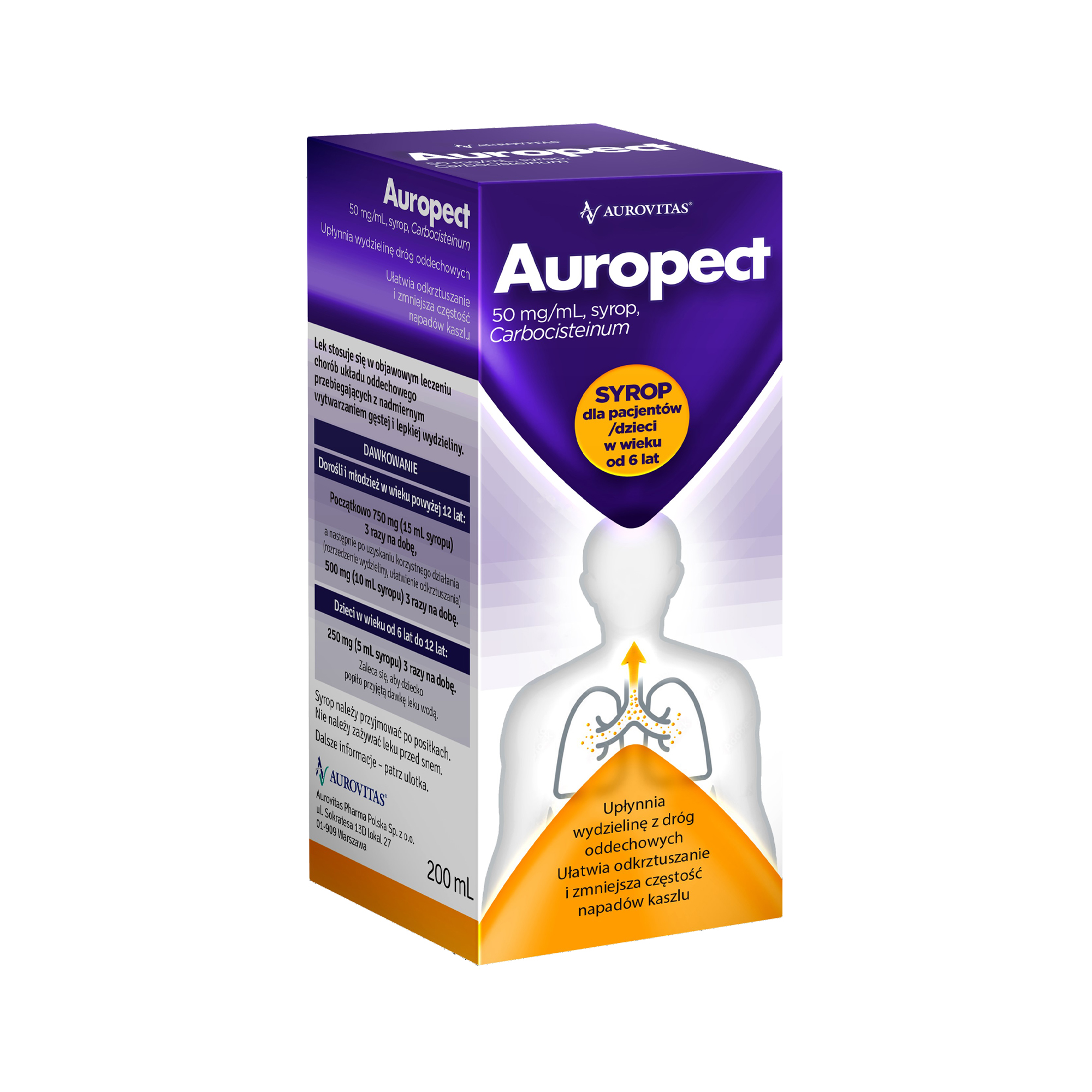 Auropect 50 mg/ml, syrop, 200 ml zdjęcie