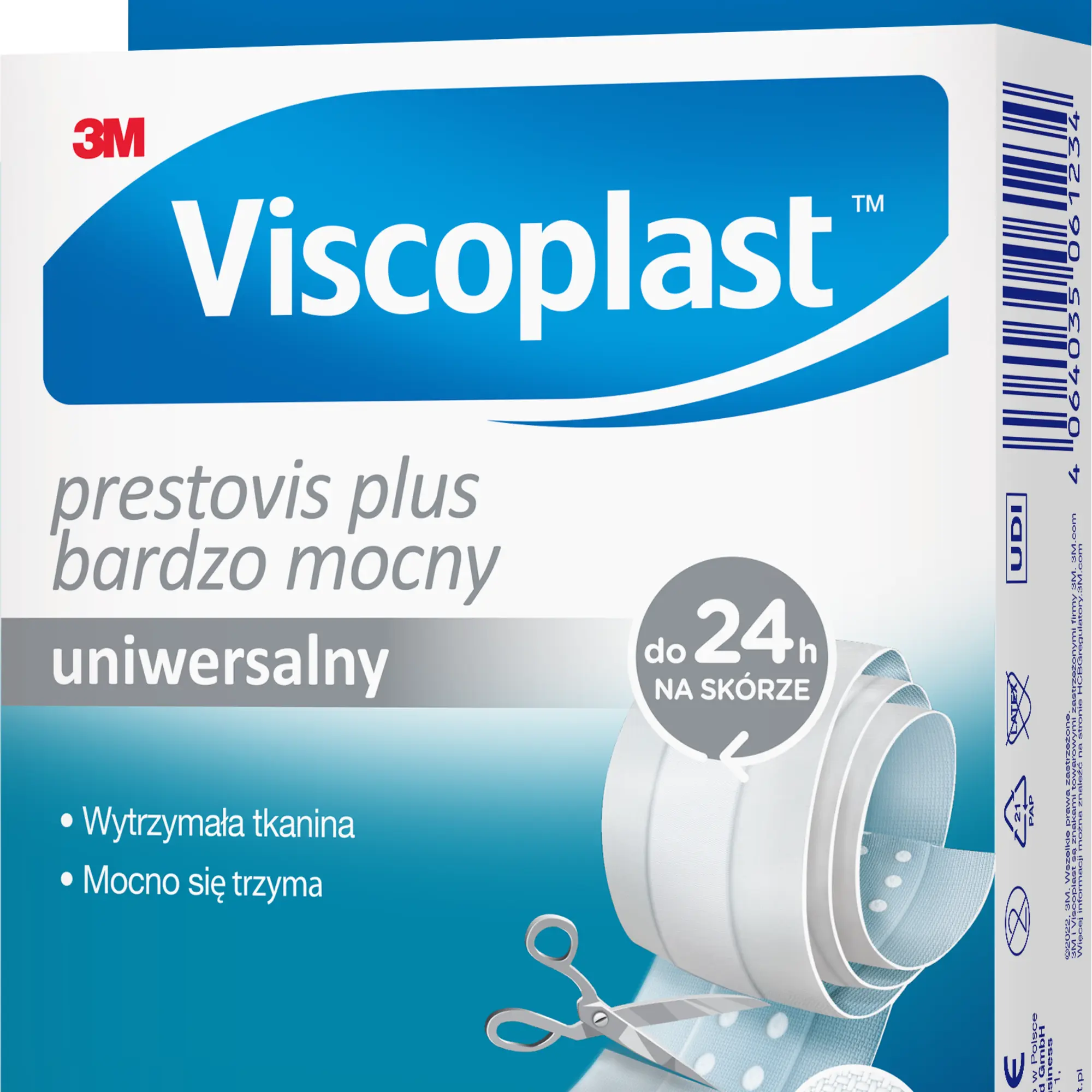 Viscoplast Prestovis Plus bardzo mocny uniwersalny plaster 1 m x 6 cm 1 sztuka