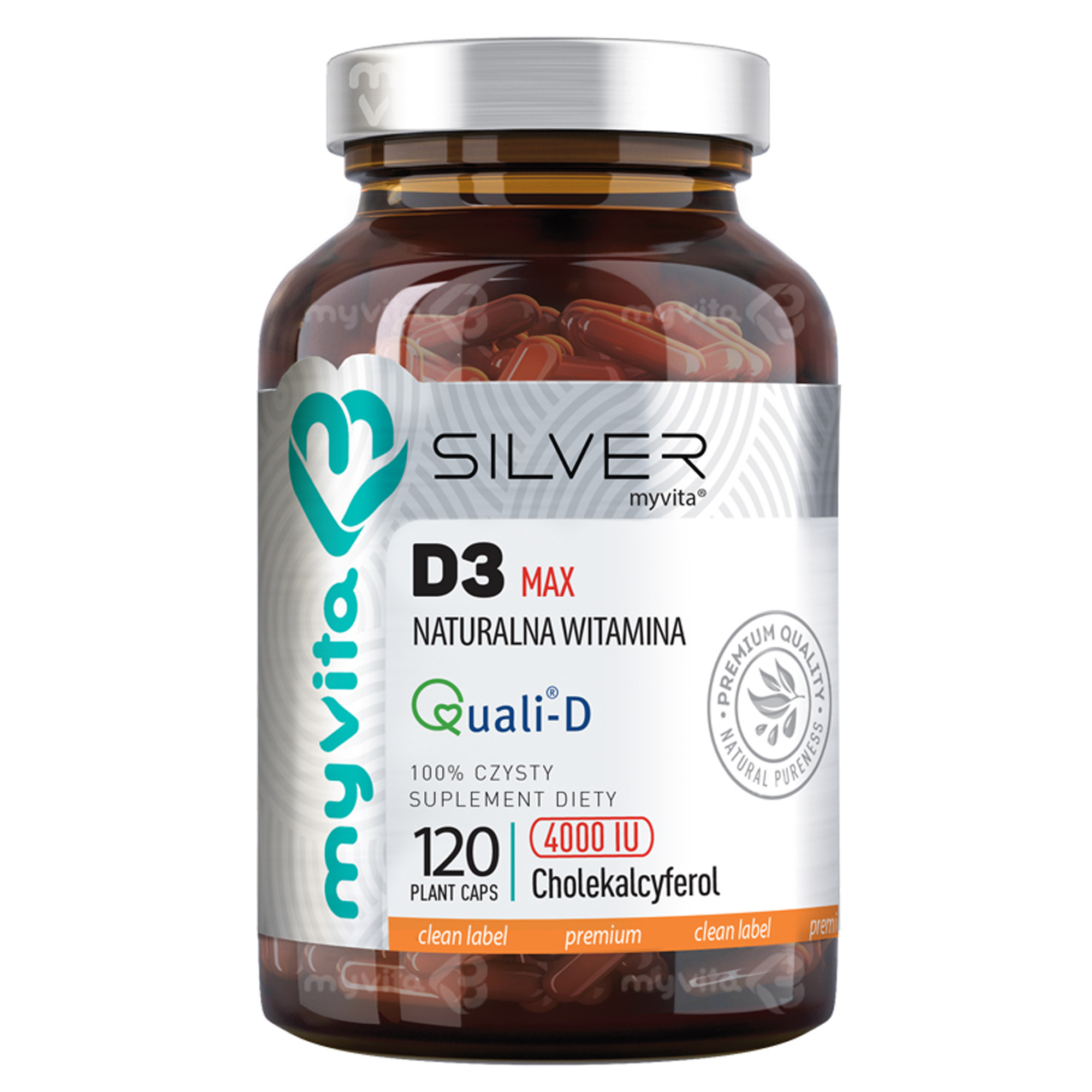 MYVITA SILVER Naturalna witamina D3 4000 j.m. - 120 kaps. zdjęcie