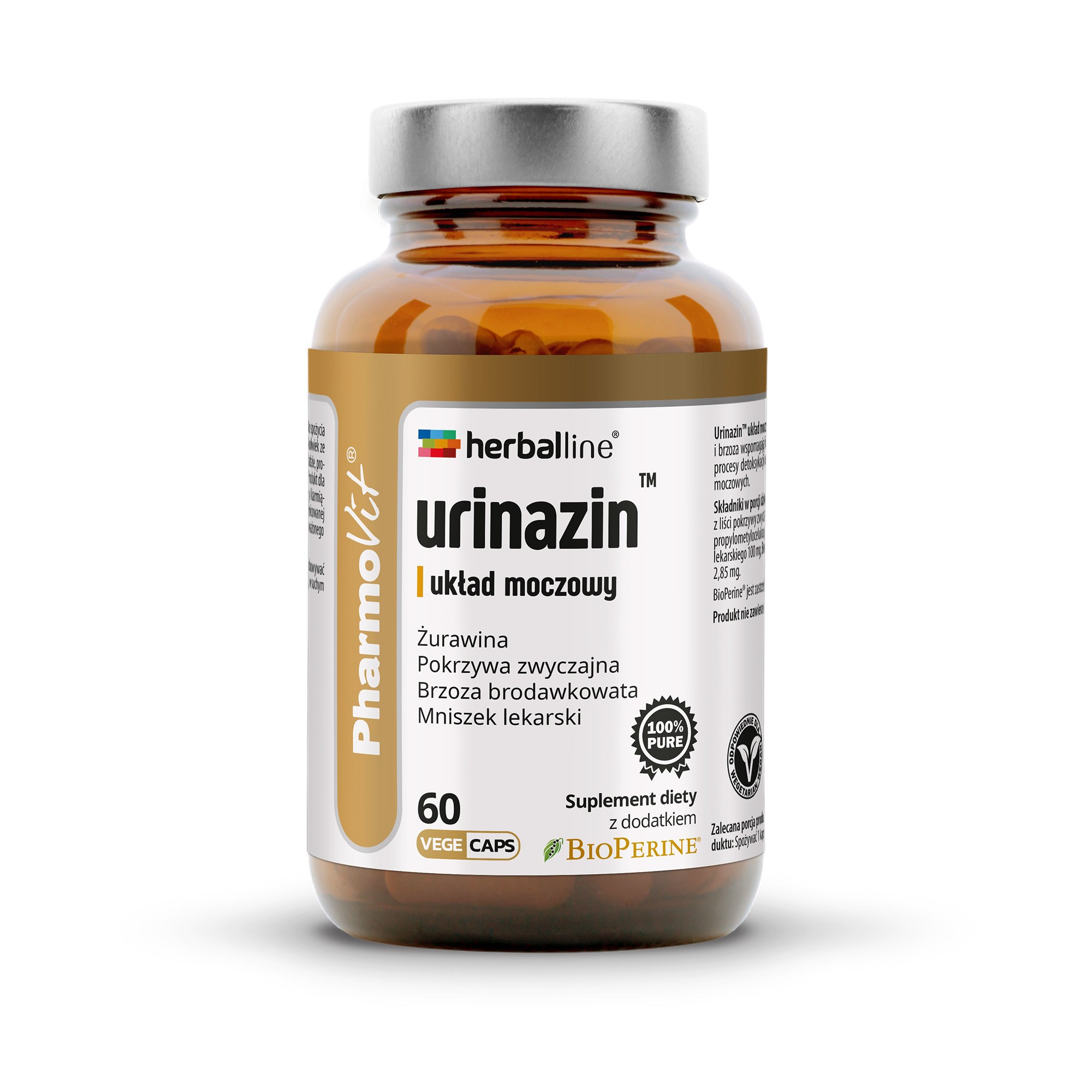 Pharmovit Urinazin układ moczowy, kapsułki Vcaps, 60 sztuk zdjęcie