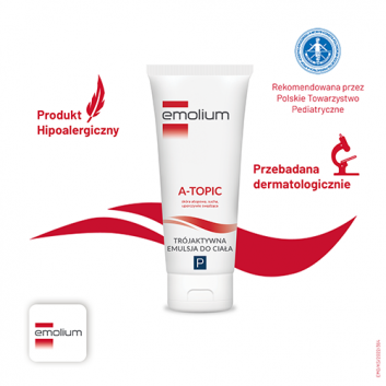 Emolium A-topic Emulsja trójaktywna do ciała, 200 ml