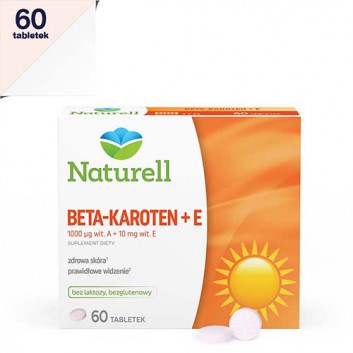 NATURELL Beta-karoten + E, 60 tabl.