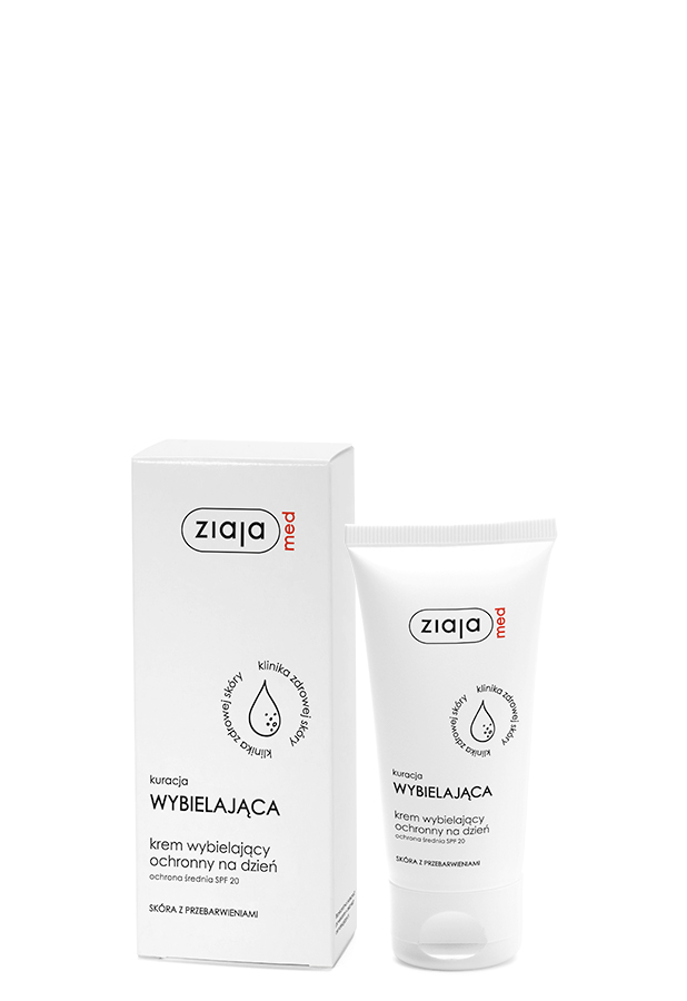ZIAJA MED Kuracja Wybielająca Krem wybielający ochronny na dzień SPF 20 - 50 ml zdjęcie