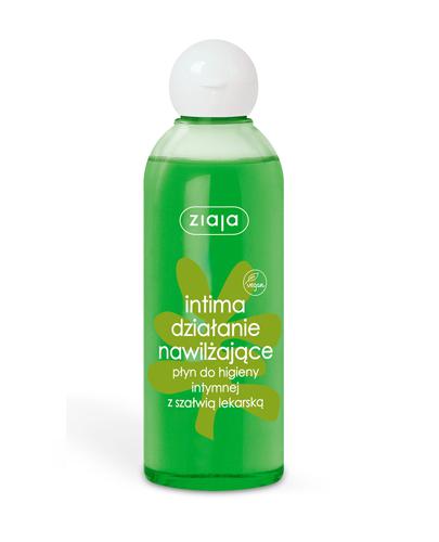 ZIAJA INTIMA Działanie nawilżające Płyn do higieny intymnej z szałwią lekarską, 200 ml, cena, opinie, stosowanie  zdjęcie
