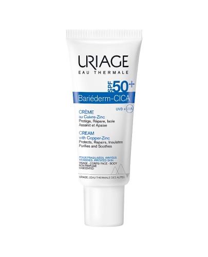 Uriage Bariederm Cica SPF50+ krem regenerujący z Cu-Zn na drobne uszkodzenia skóry 40 ml zdjęcie