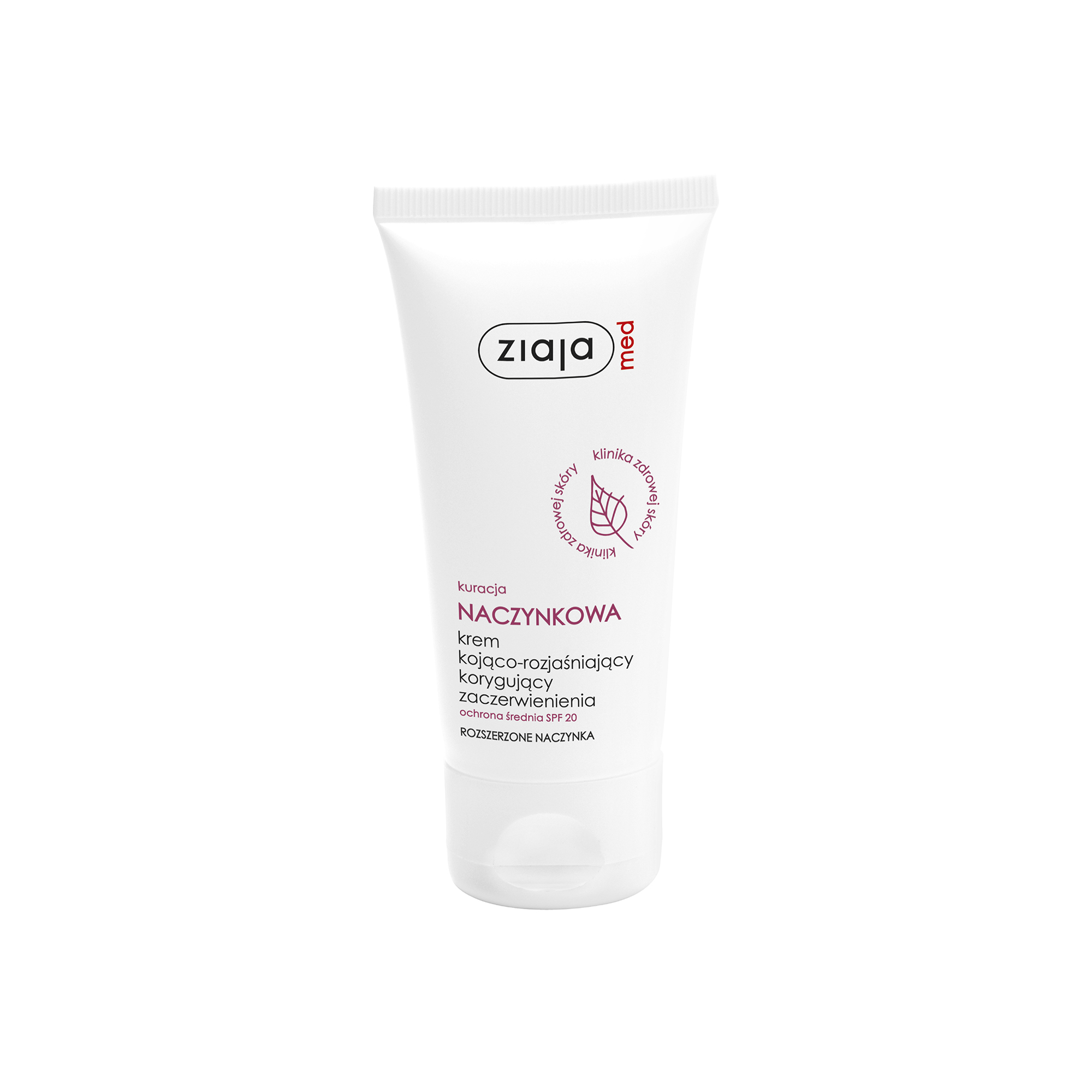 Ziaja Med Kuracja naczynkowa krem kojąco-rozjaśniający korygujący zaczerwienienia ochrona średnia SPF 20 50 ml