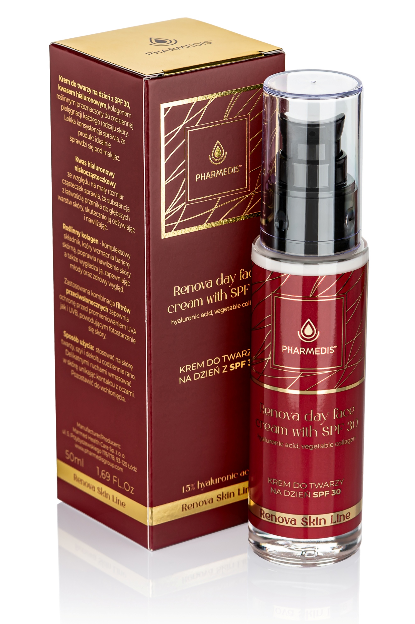 Pharmedis Renova Day Face Cream With, Krem do twarzy na dzień SPF 30, 50 ml zdjęcie