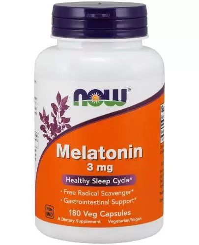 NOW Foods Melatonin 3mg 180 kapsułek zdjęcie
