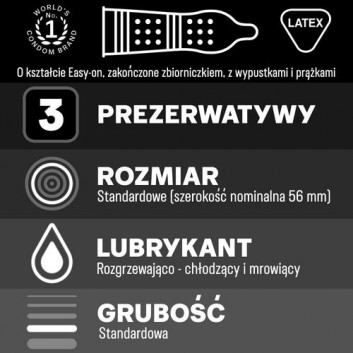 DUREX INTENSE Prezerwatywy - 3 szt. - cena, opinie, właściwości