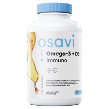 Omega-3 + D3 Immuno cytryna, 180 kaps., cena, wskazania, właściwości