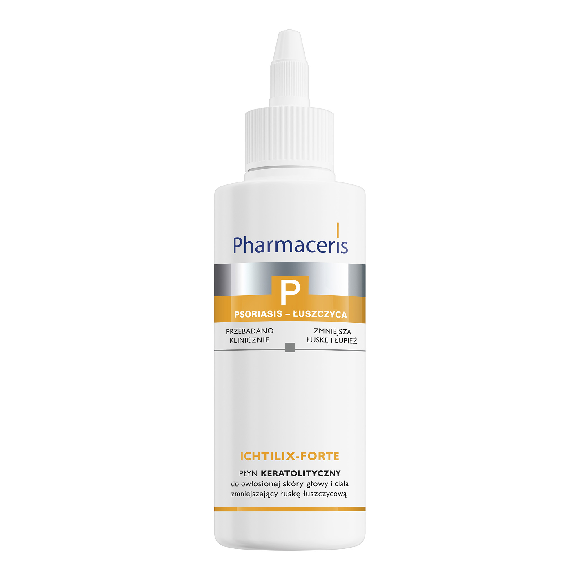 PHARMACERIS P ICHTILIX-FORTE Płyn keratolityczny do owłosionej skóry głowy i ciała - 125 ml
