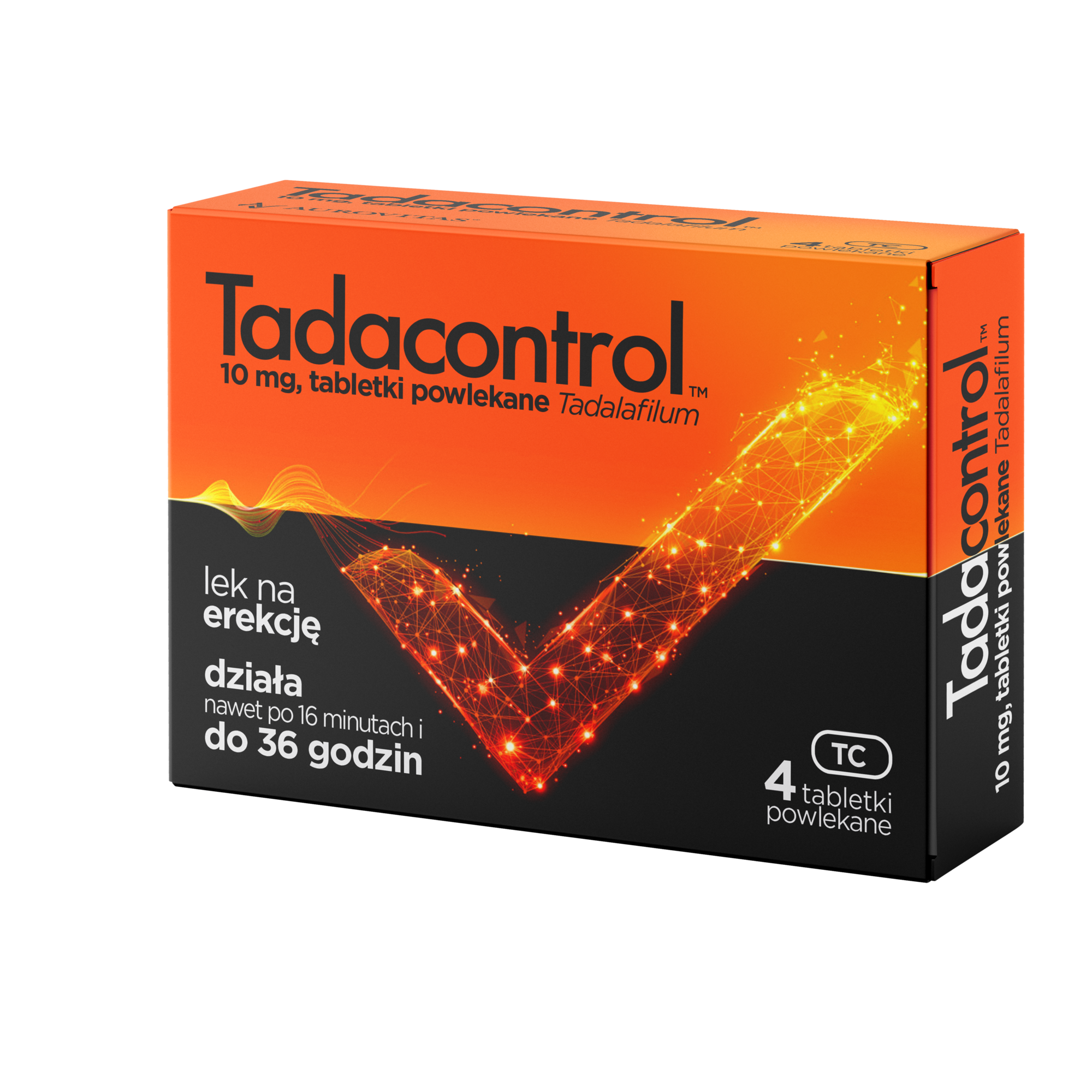 Tadacontrol 10 mg, 4 tabletki powlekane zdjęcie