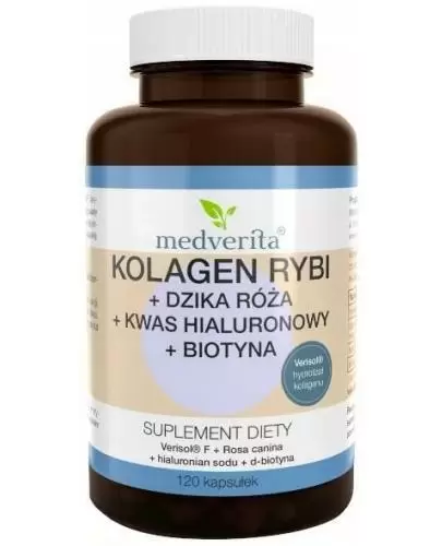 Medverita kolagen rybi dzika róża kwas hialuronowy biotyna 120 kapsułek zdjęcie