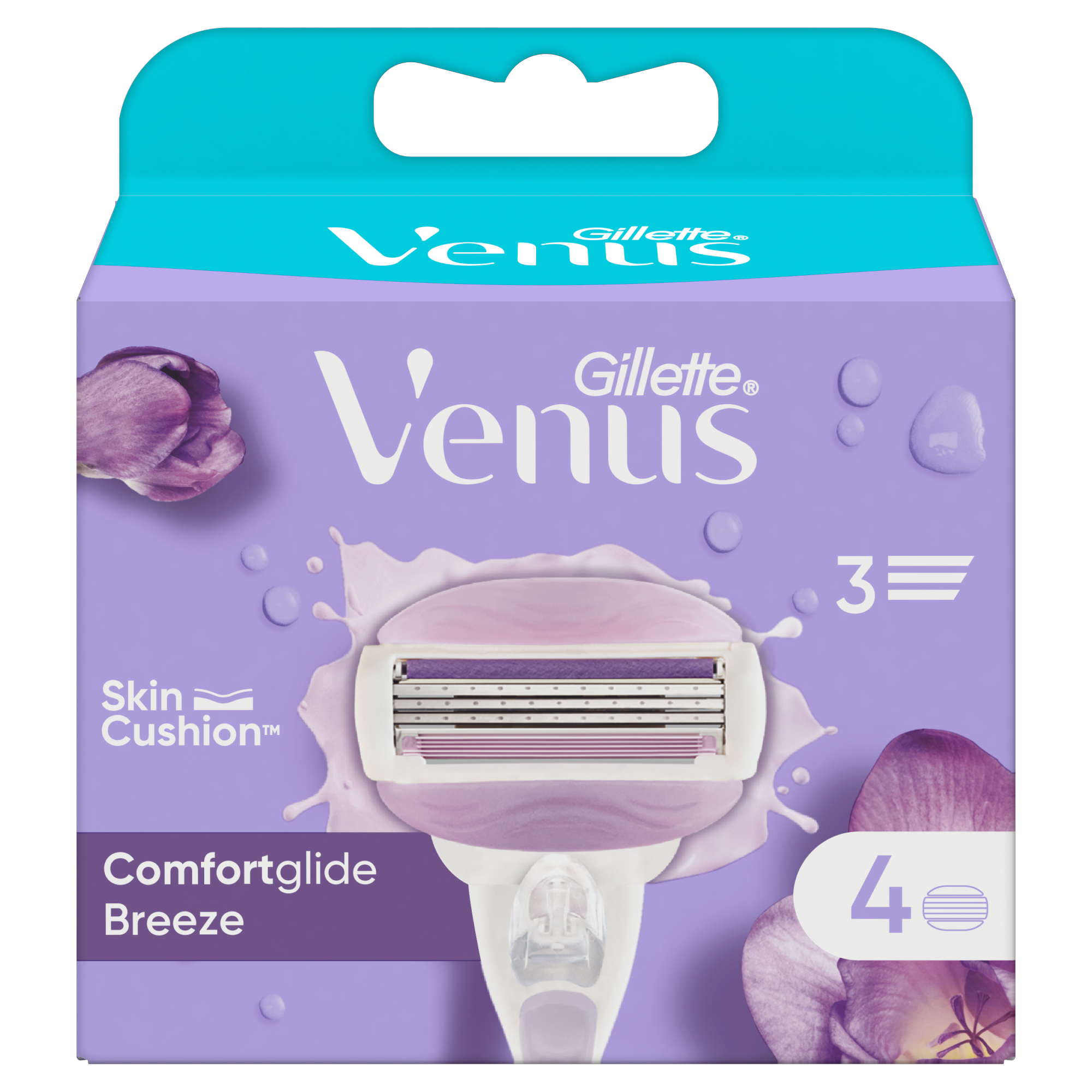 Gillette Venus 3 Comfort Glide Breeze Wkład do maszynki do golenia, 4 szt., cena, opinie, skład zdjęcie
