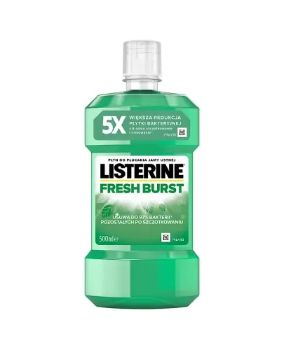 Listerine, Fresh Burst, płyn do płukania jamy ustnej, 500 ml zdjęcie