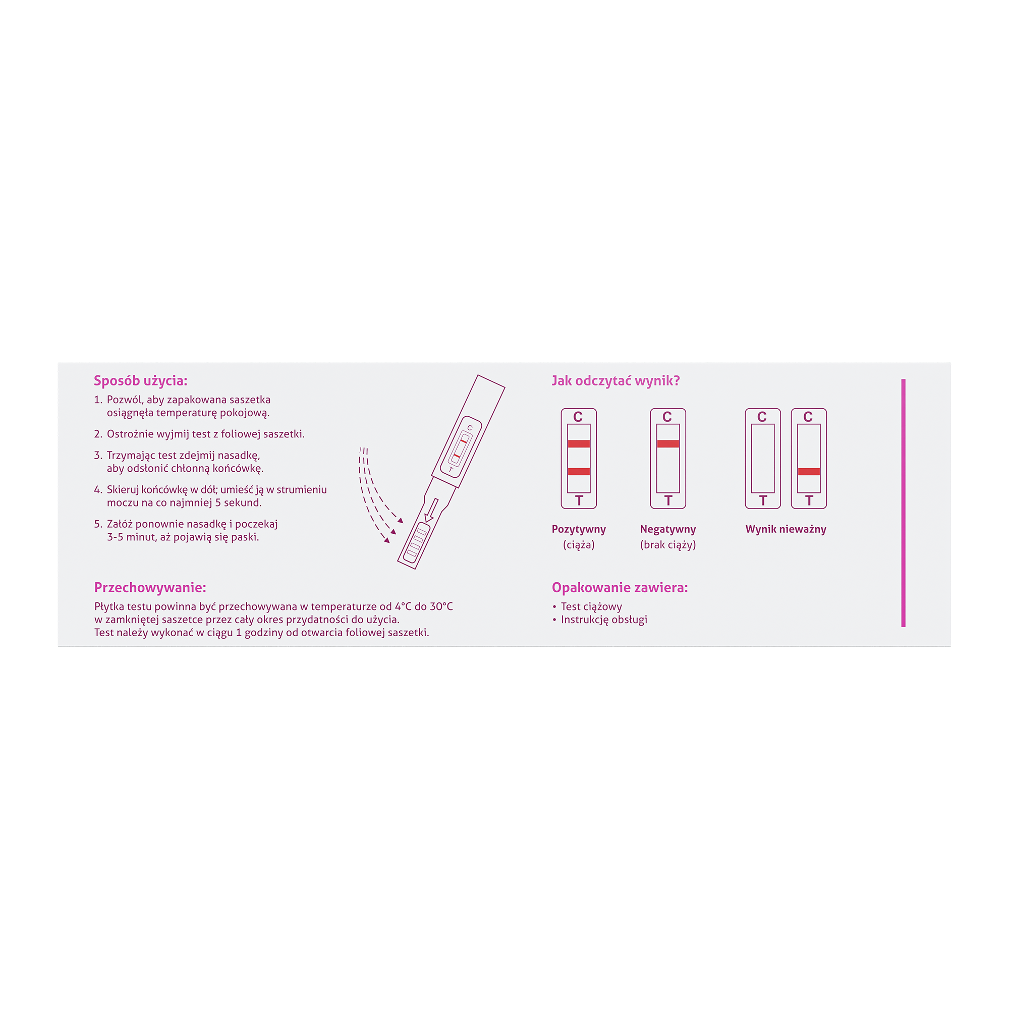 Test ciążowy strumieniowy, 1 sztuka