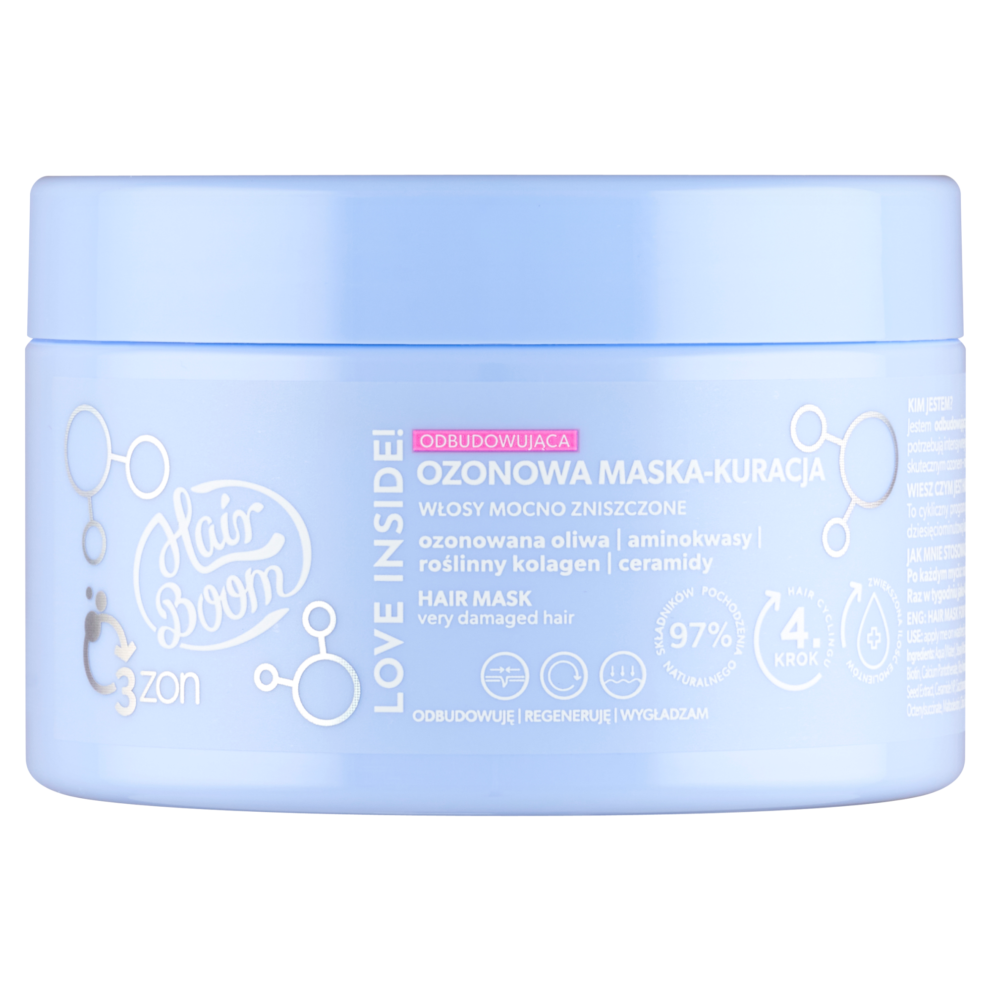 Hairboom O3zon Odbudowująca ozonowa maska-kuracja, 225 ml zdjęcie
