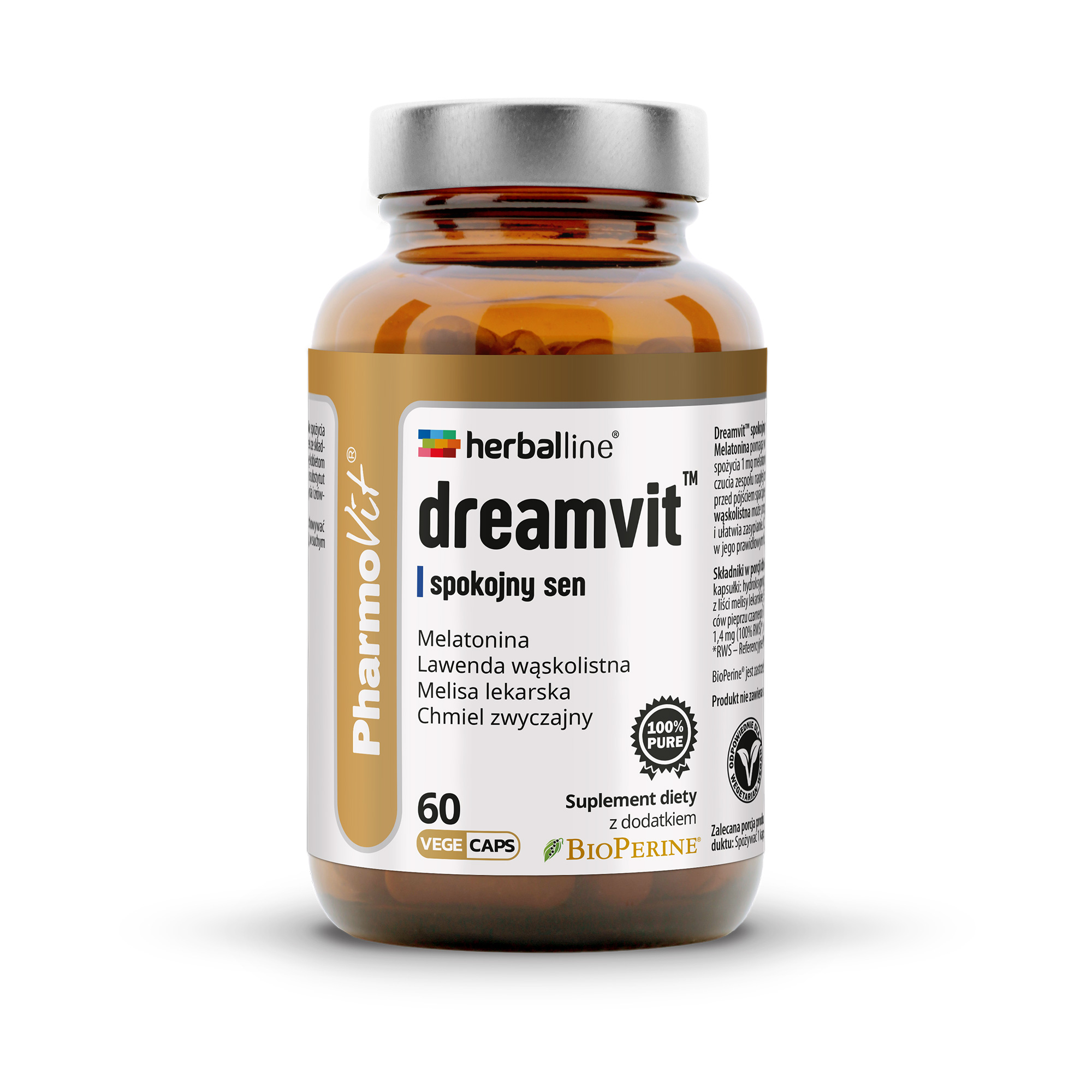 PharmoVit Dreamvit Spokojny sen, kapsułki vege, 60 sztuk zdjęcie