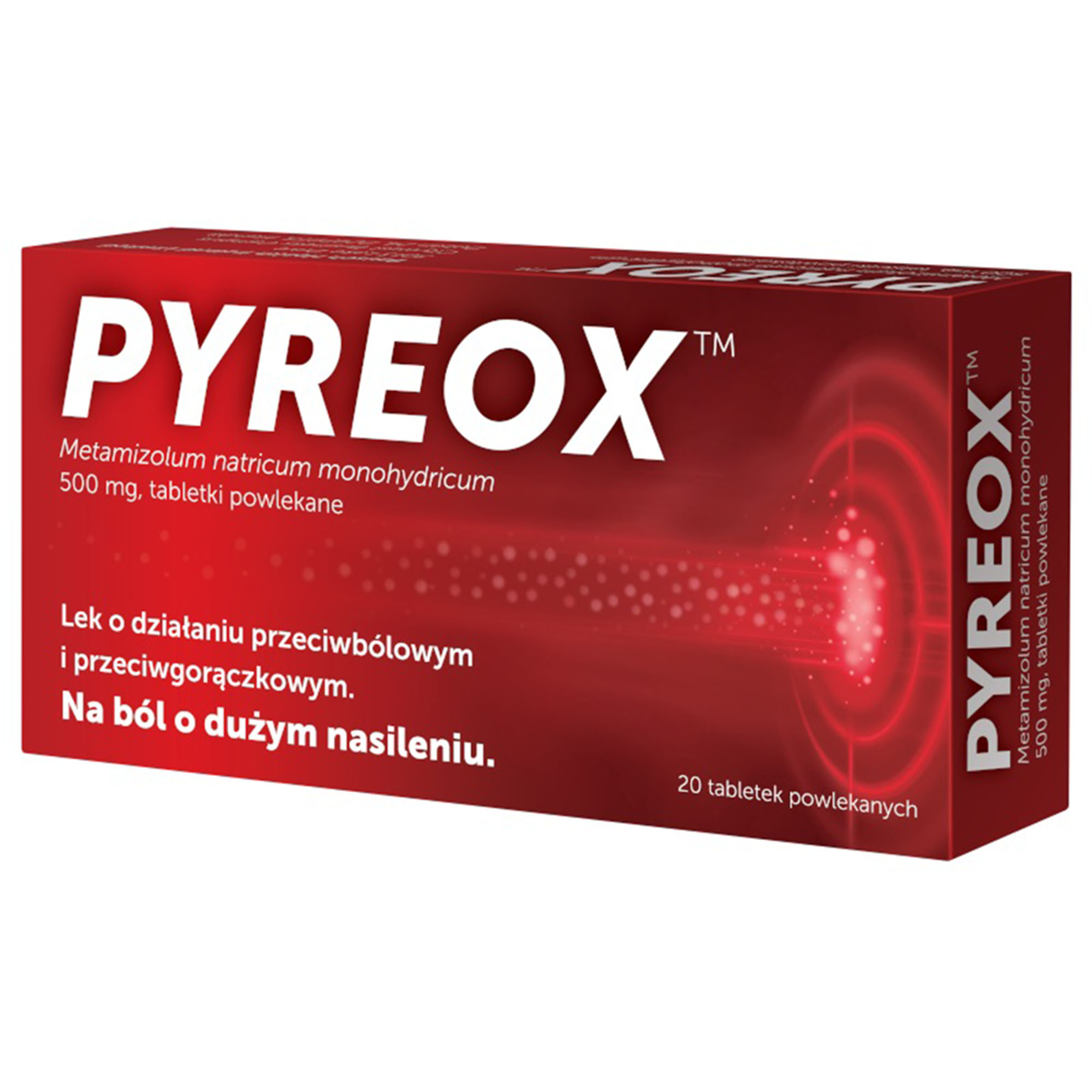 Pyreox 500 mg, 20 tabletek powlekanych zdjęcie