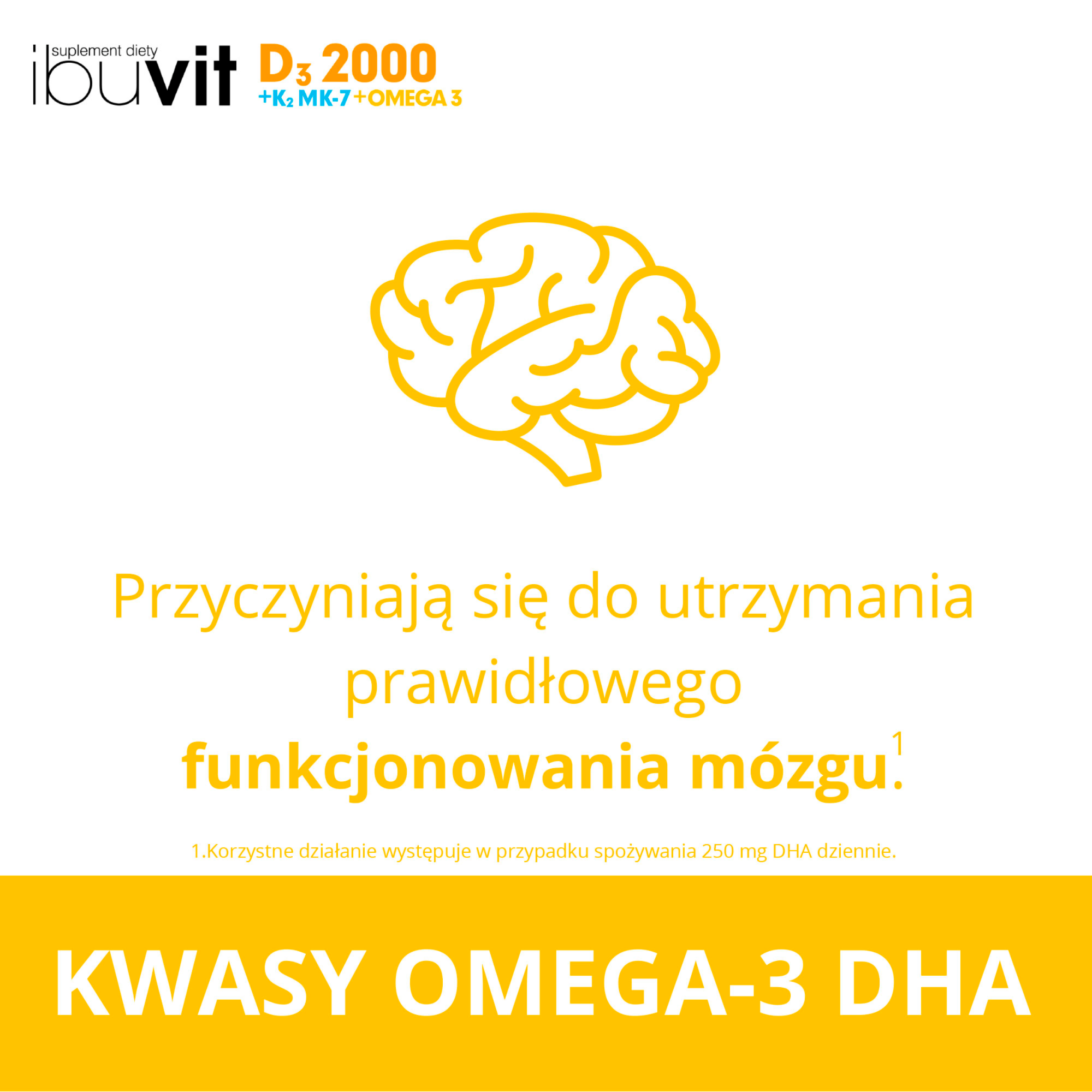 IbuVit D3 + K2 MK-7 2000 Omega-3 witamina D3 dla dorosłych 30 kapsułek
