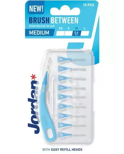 Jordan Brush Between szczoteczki do czyszczenia przestrzeni międzyzębowych Medium 10 sztuk zdjęcie
