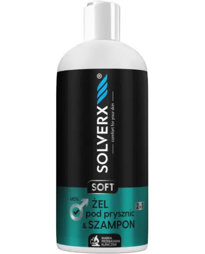Solverx Soft For Men żel pod prysznic i szampon 2w1 400 ml zdjęcie
