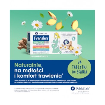Prenalen Mdłości Gastro Komfort, 24 tabletki do ssania