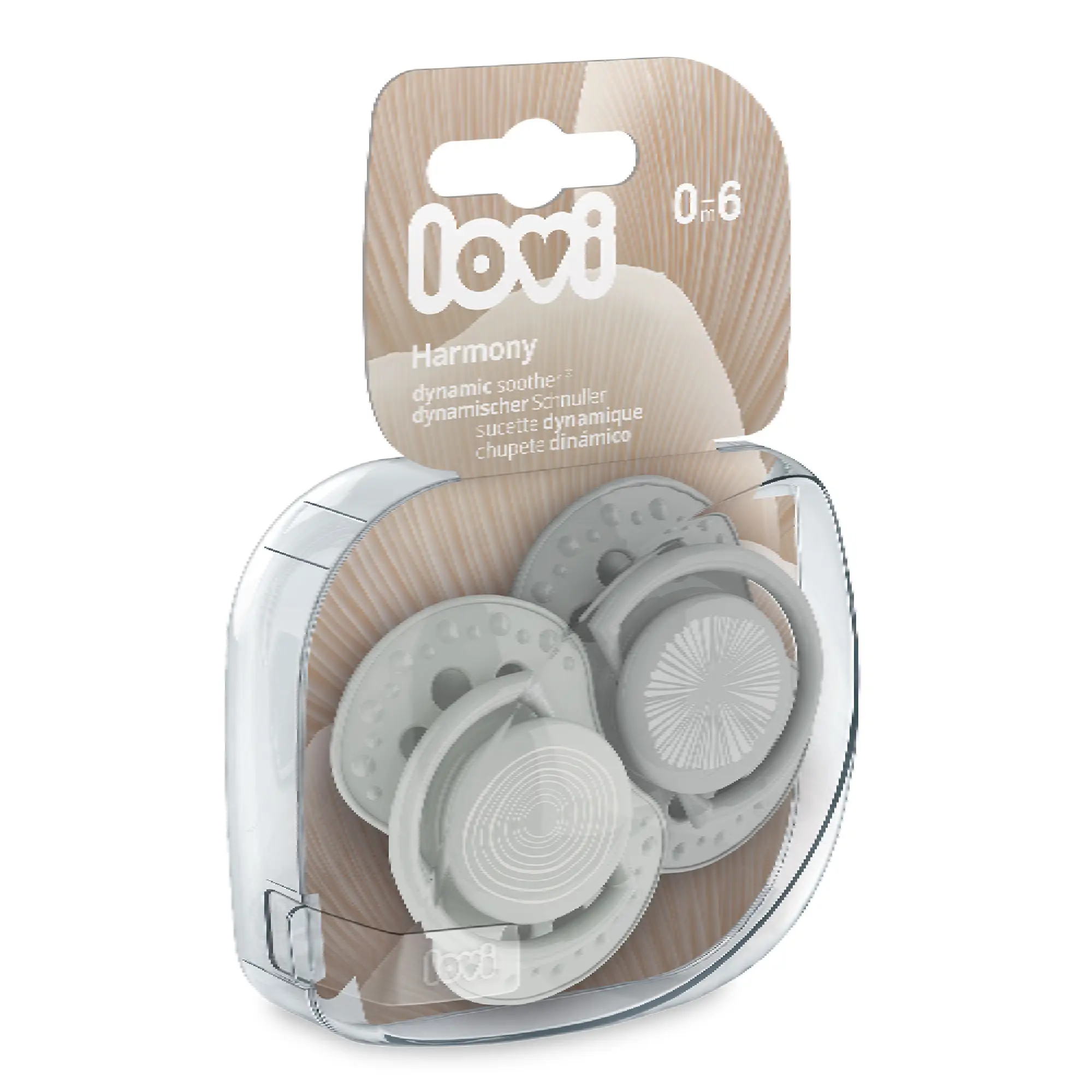 Smoczek silikonowy dynamiczny LOVI 0-6m Harmony Boy 22/905, 2 sztuki zdjęcie