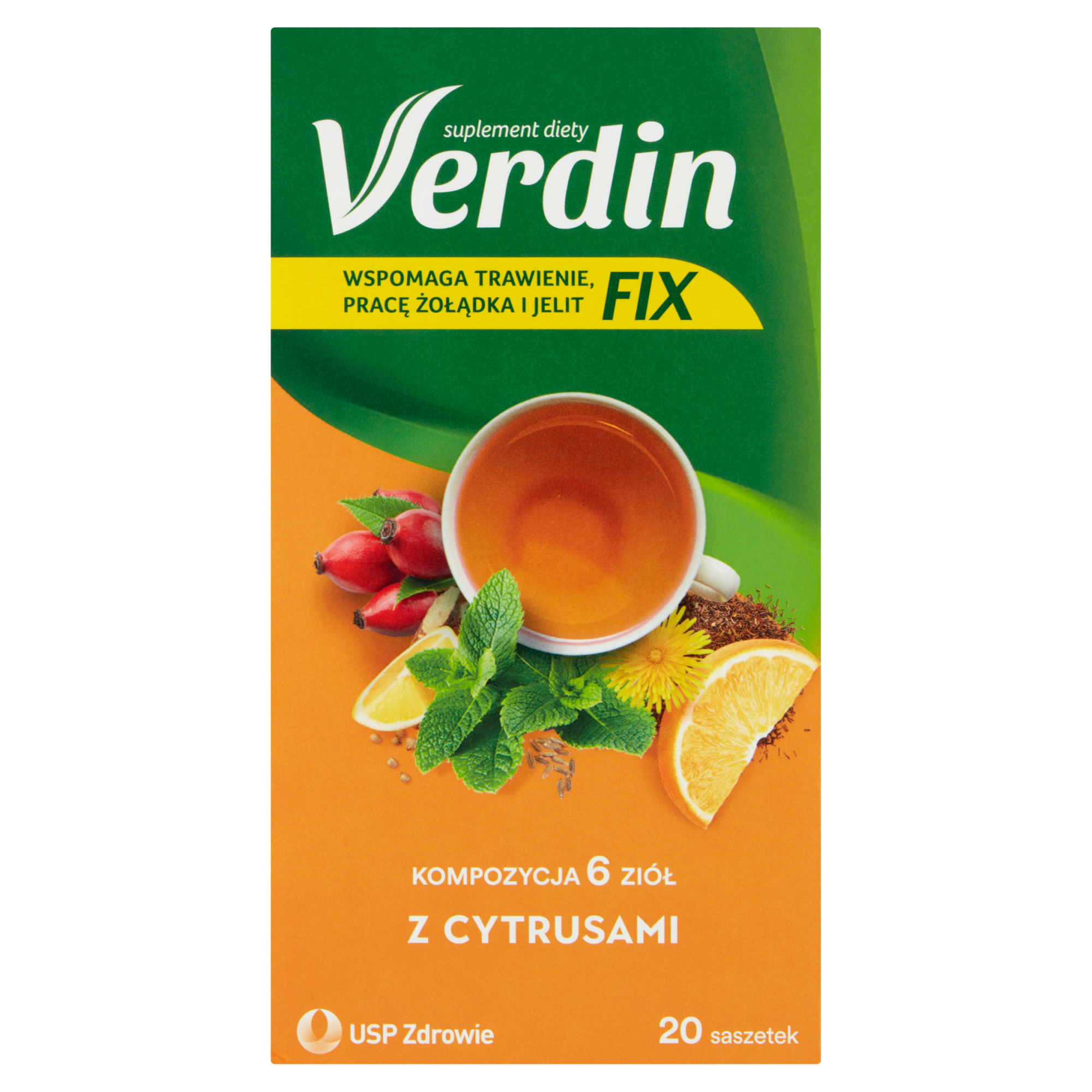 Verdin fix z cytrusami 20 saszetek zdjęcie