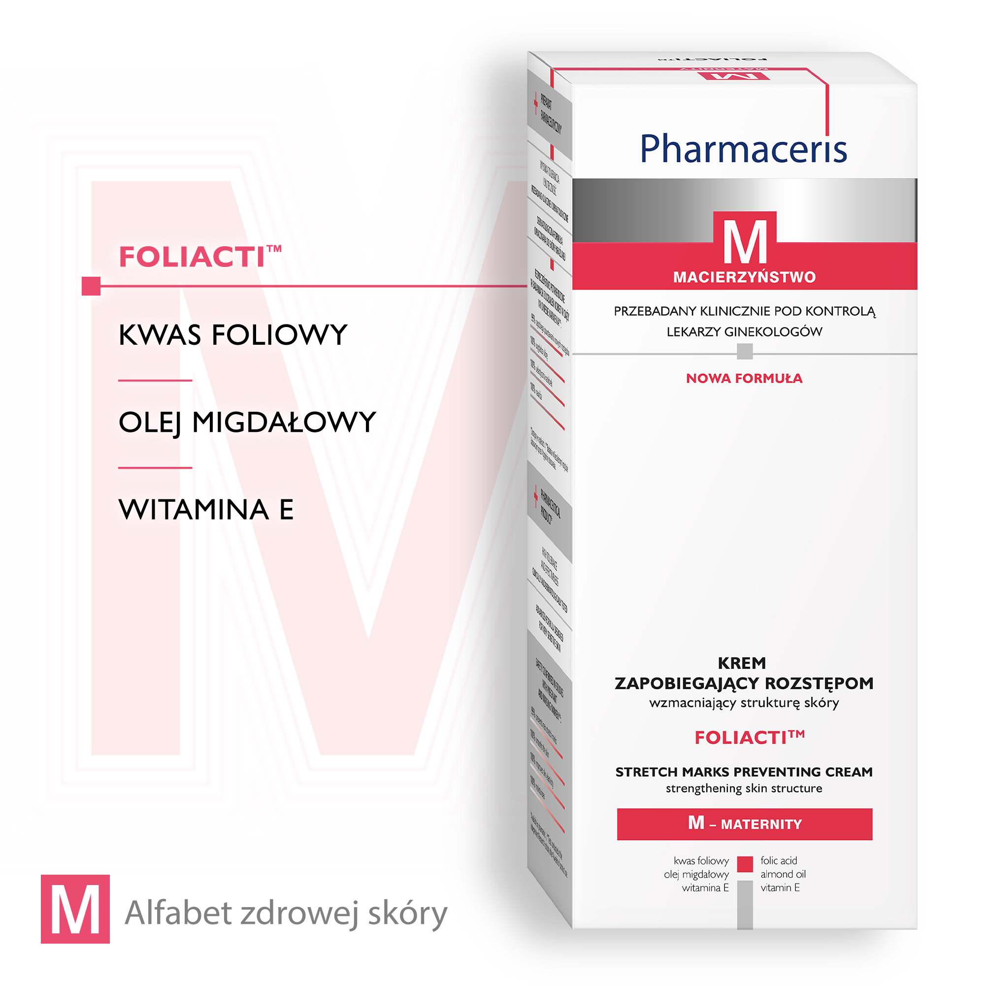 Pharmaceris M Foliacti Krem zapobiegający rozstępom wzmacniający strukturę skóry, 150 ml