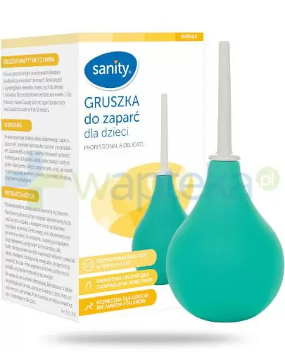 Sanity gruszka nr 7 do zaparć z kanką 1-3 lat 1 sztuka zdjęcie