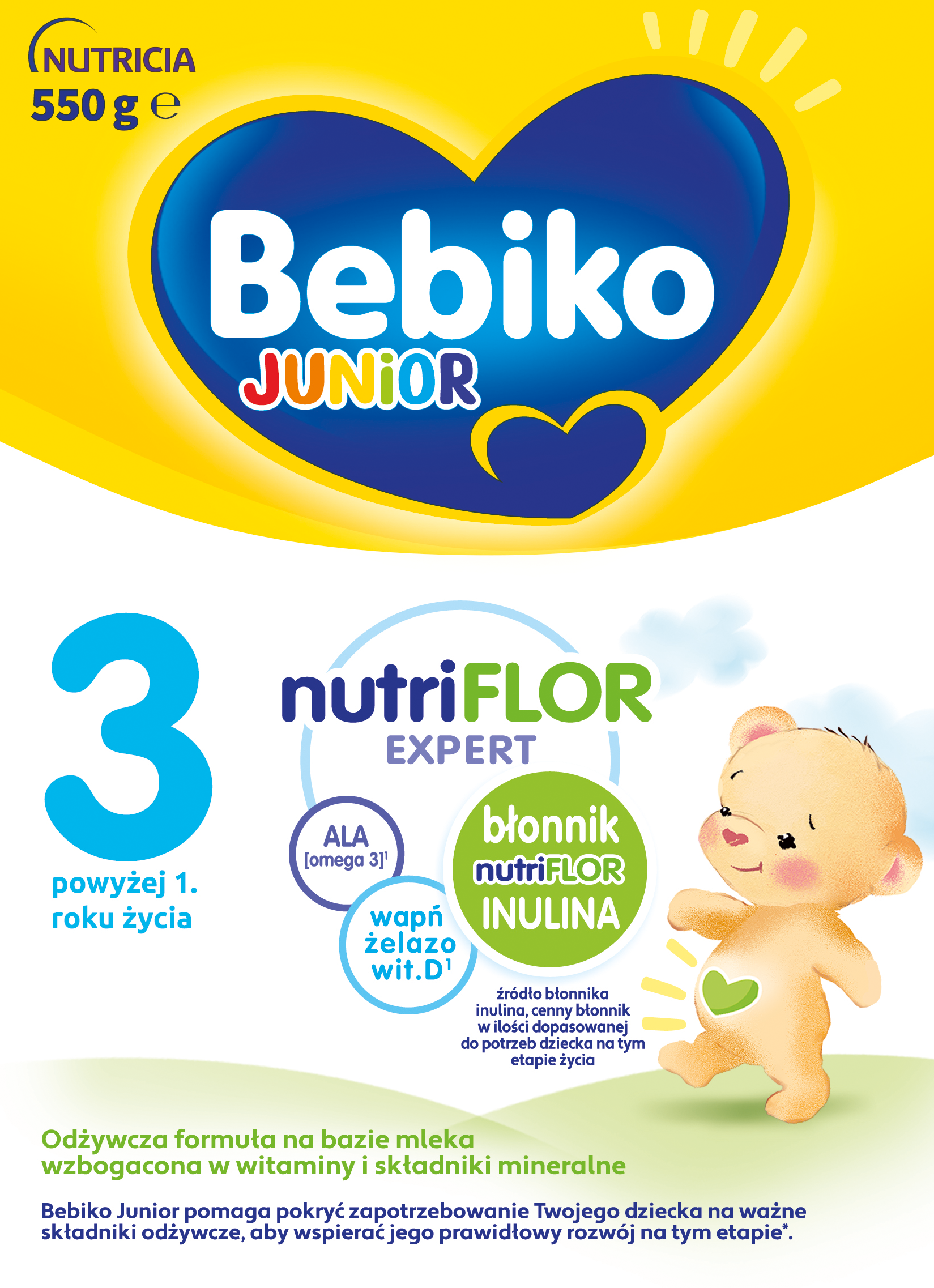 Bebiko Junior 3, mleko w proszku, 550 g zdjęcie