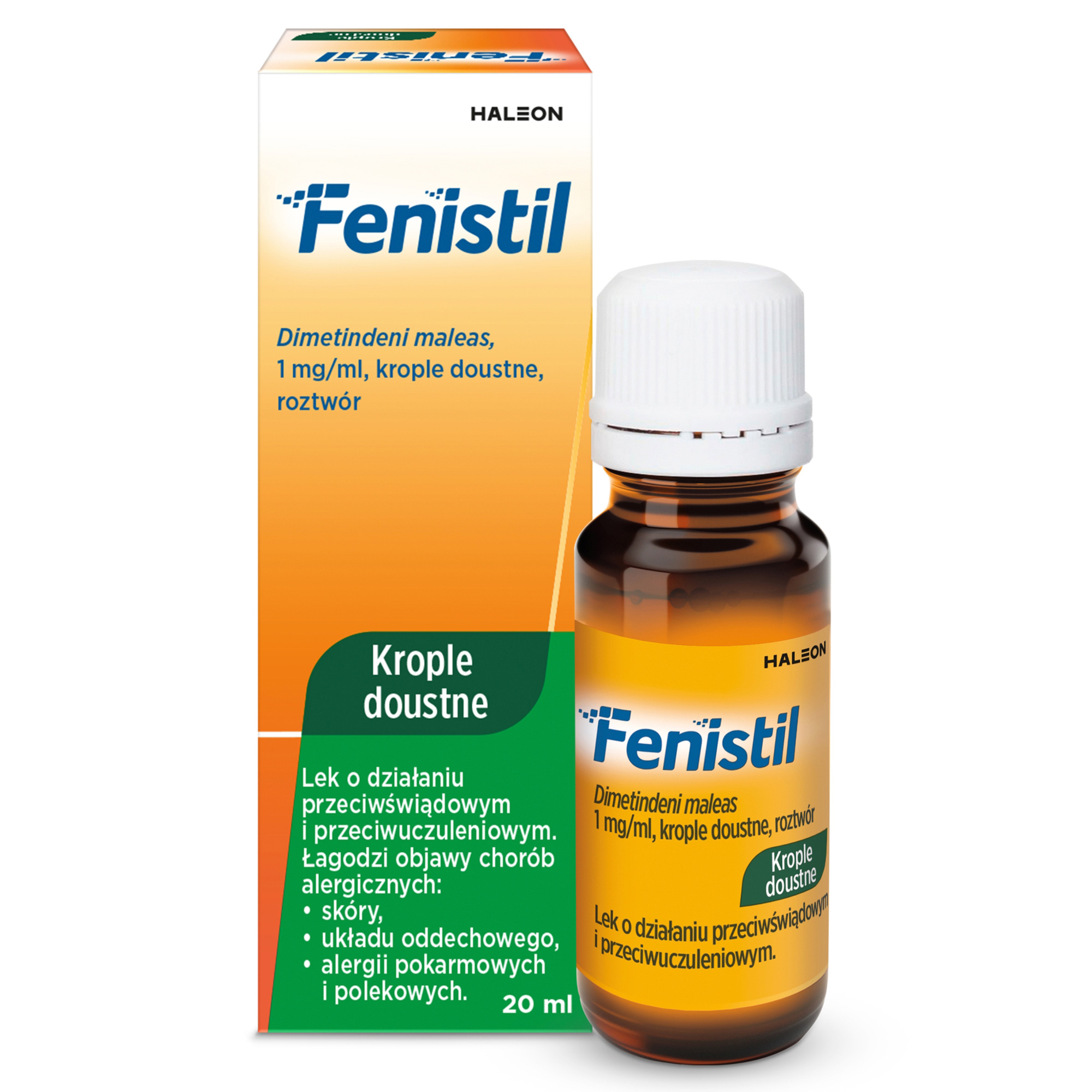 Fenistil krople doustne łagodzące zmiany skórne 20 ml zdjęcie
