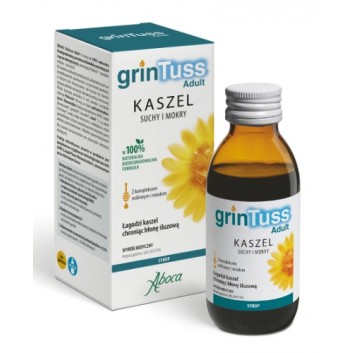 Aboca, grinTuss Adult, kaszel suchy i mokry, syrop, 180 g