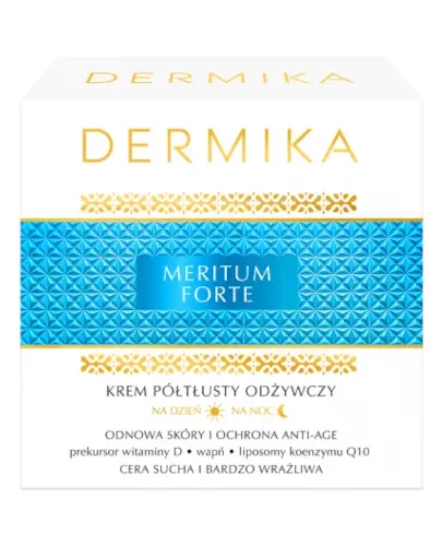 Dermika Meritum Forte krem półtłusty odżywczy na dzień i na noc do skóry suchej i bardzo wrażliwej 50 ml zdjęcie