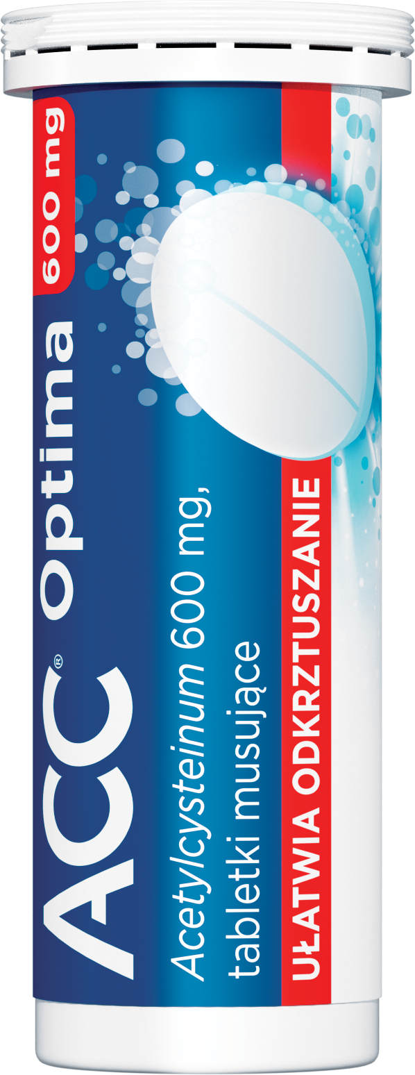 ACC Optima, 600 mg, tabletki musujące, 10 sztuk